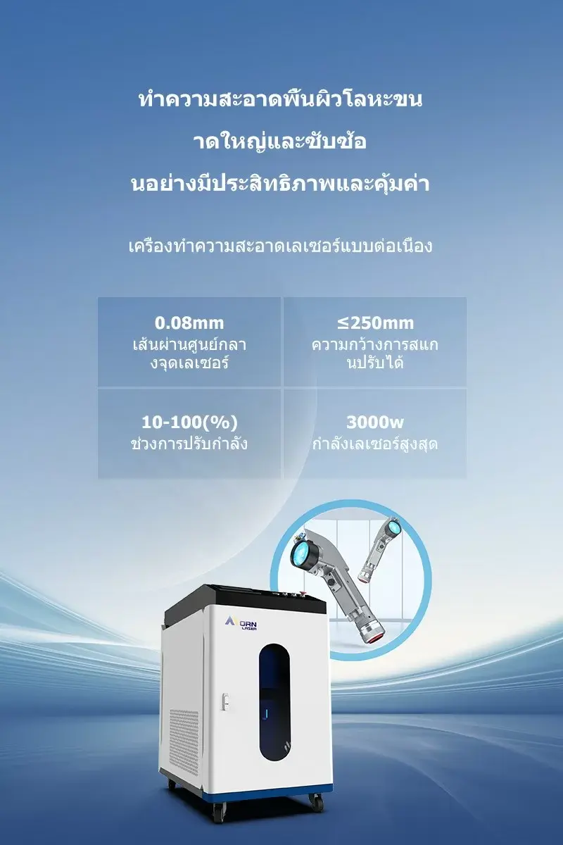 เครื่องทำความสะอาดเลเซอร์แบบต่อเนื่อง