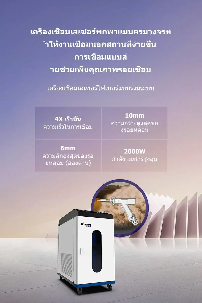 เครื่องเชื่อมเลเซอร์ไฟเบอร์แบบรวมระบบ